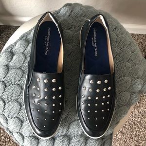 Black Studded Adrienne Vittadini Sneakers